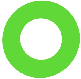 grüner Kreis mit Loch